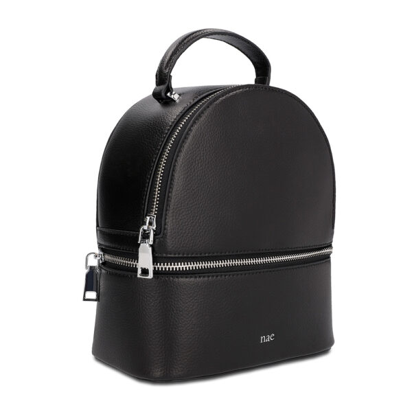 Sac à dos design en cuir vegan Ame Black -Ekomfort