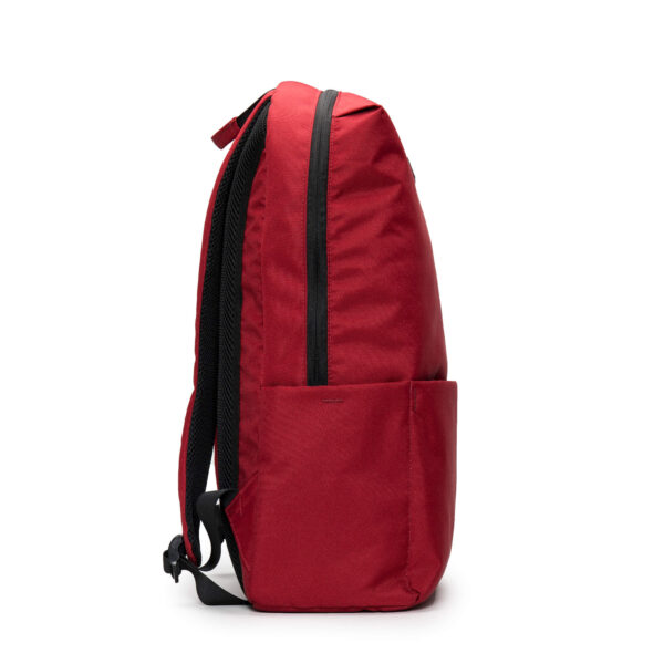 Sac à dos ordinateur portable imperméable rouge OSLO vue latérale -Ekomfort